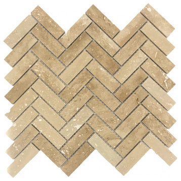 Patara Herringbone 12"x12" Honed Travertine Mesh Mosaic Tile (10 sqft per box)