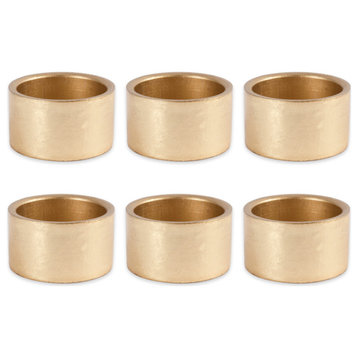 DII Gold Round Painted Acrylic Napkin Ring, Set of 6