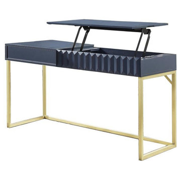 Furniture of America Giffore Contemporary Wood Lift-top Writing Desk in Blue