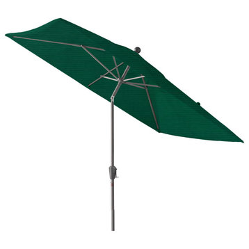 Pismo Dawn 9'x7' Rectangular Premium Push Tilt Market Umbrella, Gray Frame, Fore