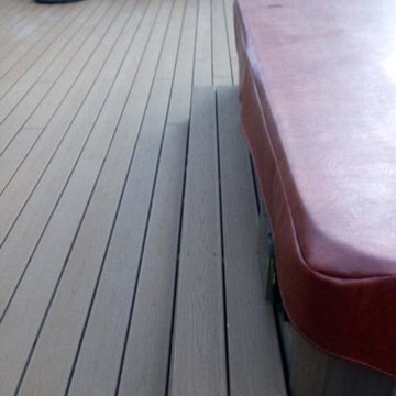 Custom Deck / Outdoor Fireplace with Built In Hot Tub - Eagle Ridge