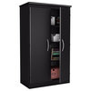 South Shore Morgan 2-Door Storage Cabinet, Pure Black