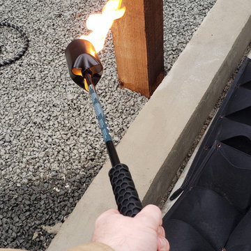 Entertaining in a small back garden.