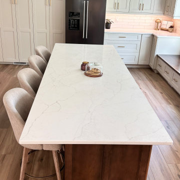 Accessible Beige and Maple Mocha Kitchen Design