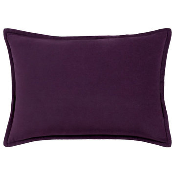 Cotton Velvet by Surya Poly Fill Pillow, Dark Purple, 13' x 19'