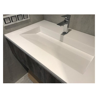 Столешница и раковина для ванной комнаты из искусственного камня ...