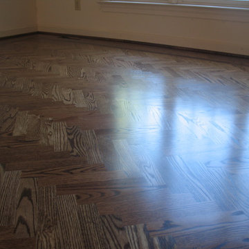 Herringbone with Walnut Border