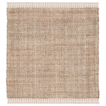 Safavieh Vintage Leather Collection NF821F Rug, Grey/Natural, 6' X 6' Square