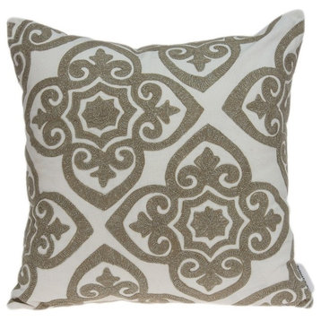 Parkland Collection Noori Bling Ivory Pillow Cover With Poly Insert