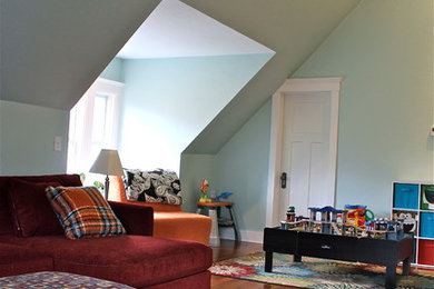 Example of a classic family room design in Other