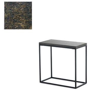 Pietra Rectangular Side Table, Crushed Glass