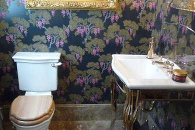 Inspiration for a timeless powder room remodel in Other