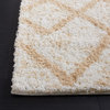 Safavieh Berber Shag Collection BER574A Rug, Ivory/Beige, 7' X 7' Square