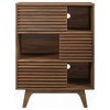 Render Three-Tier Display Storage Cabinet Stand, Walnut