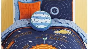 Kids Blue Solar System Bedding