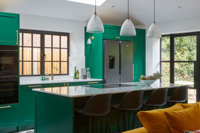 Photo of a contemporary kitchen in Surrey.