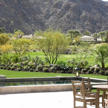 Landscape in garden facing the golf course.