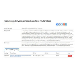 galactose dehydrogenase - Products