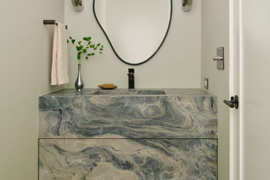 Powder room - contemporary powder room idea in Los Angeles