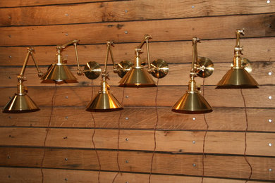 Industrial Brass Articulating Wall Sconce