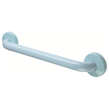 12 Inch Grab Bar With Safety Grip, Wall Mount Coated Grab Bar, Light Blue