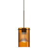 Scope 1 Light Pendant, Bronze, LED, Armagnac With Frost Glass