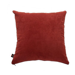 Yorkshire Fabric Shop - Earley Scatter Cushion, Terracotta, 55x55 Cm - Scatter Cushions