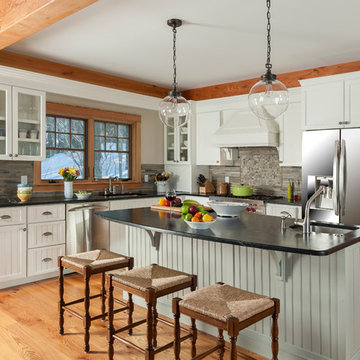 Mountain post and Beam Kitchen