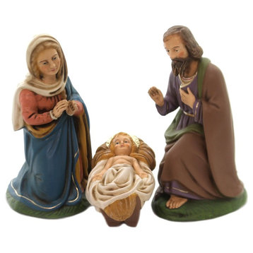 3-Piece Marolin Holy Family Paper Mache Nativity Germany Mary Joseph 40160