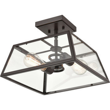 Grant Outdoor Semi Flush Mount Powder Coat Bronze