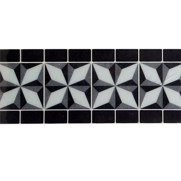 Truu Design Plastic Peel/Stick Backsplash Wall Tile Set Multi-Color (Set of 12)