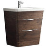 Fresca Milano 32" Bathroom Cabinet With Integrated Sink, Rosewood