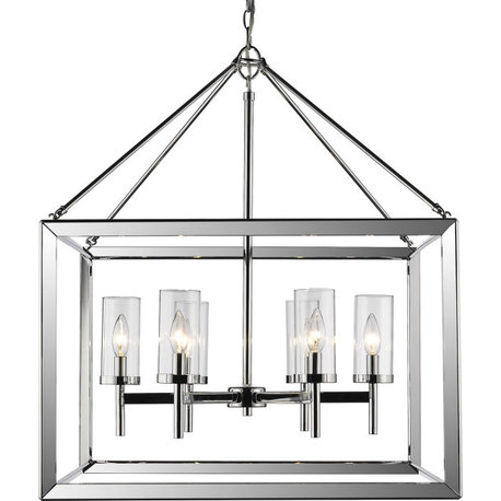 Smyth Chandelier - Chrome, Clear Glass