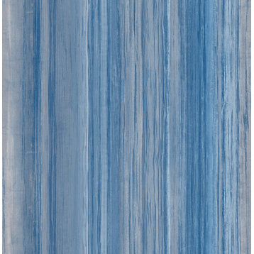 Blue & Grey Contemporary Stripe Peel and Stick Wallpaper Grace & Gardenia