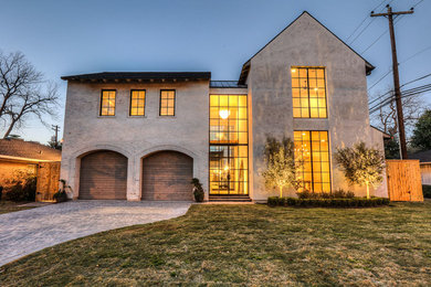 Rustic exterior home idea in Houston