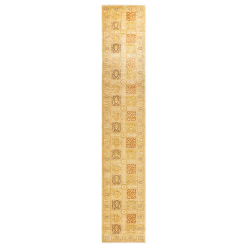 Shah One-of-a-Kind Hand-Knotted Runner Ivory, 2'9"x15'7"