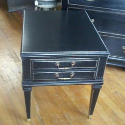 Painted Black Distressed End Tables - Side Tables And End Tables