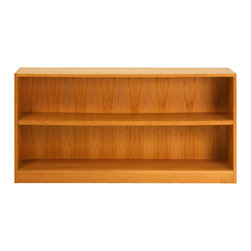 Low Bookcase with Adjustable Shelf in Cherry - Bookcases