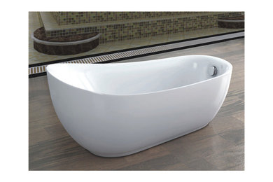 Acrylic material free standing indoor one person tub bathtub