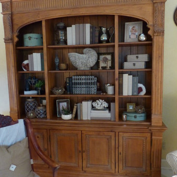 Bookcase before and after