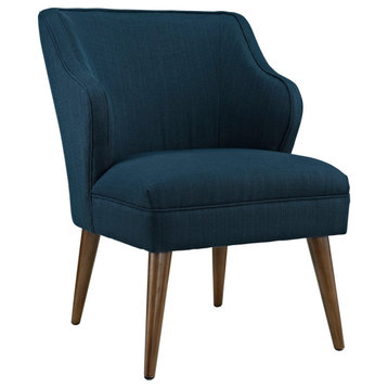 Ivy Azure Upholstered Fabric Armchair