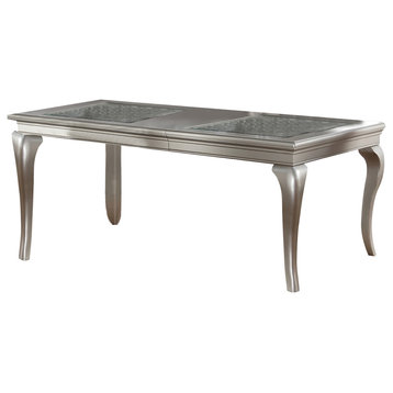 Rectangle Dining Table in Antique Silver