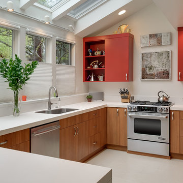 Red SW Portland Kitchen