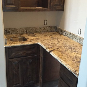 "Copenhagen" Granite Kitchen and Bathroom with "Titanium" Granite Bathrooms