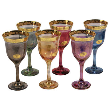 Set of 6 Goblets, Royal Corona Designs, Multi