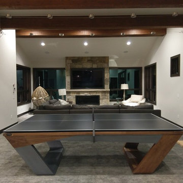 Modern Pool Table with Ping Pong conversion