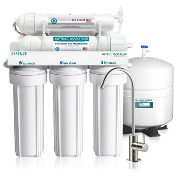 APEC Essence UV Disinfecting 6-Stage 75 GPD Reverse Osmosis Filter System, Plast