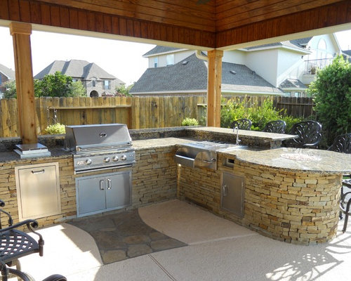 L-Shaped Outdoor Kitchen Ideas, Pictures, Remodel and Decor