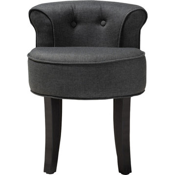 Small Gray Fabric Upholstered Accent Chair