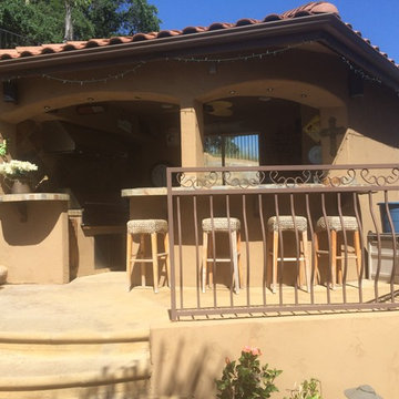 Rear Yard Extraganza Hawaiian Pool with Grotto, Cabana, BBQ, BB Hoop and More